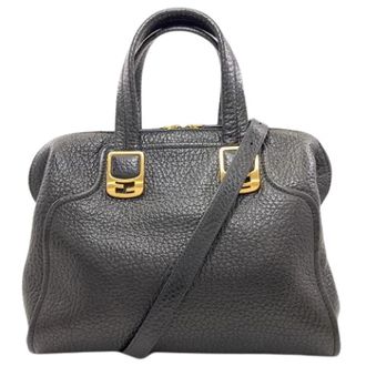Fendi Pre-owned Chameleon Tote bag - Dames - Vintage Handtas - Zwart - ONE Size - Leer - Vintage