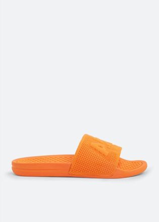 Athletic Propulsion Labs Womens Big Logo Techloom Slide Sandal In Orange