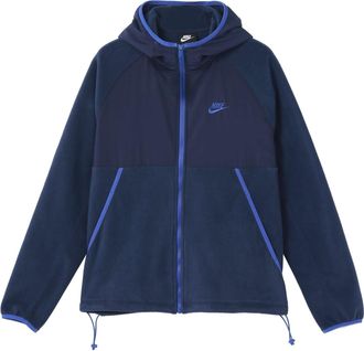 Nike Sportswear Full-length zipper Cardigan hooded Fleece Lined Jacket Blue DM1220-410