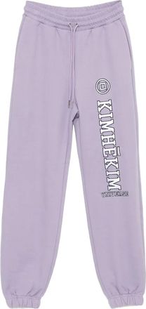 Kimhekim logo-appliqu&eacute; track pants - Viola