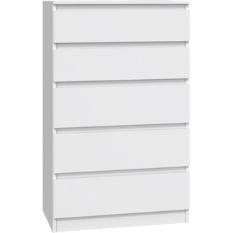 Selsey Malwa - Com&ograve; a cinque cassetti - 70 cm - bianco - Selsey