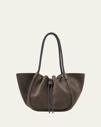Proenza Schouler Large Ruched Suede Tote Bag