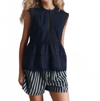 The Great. The Sonnet Top In Navy