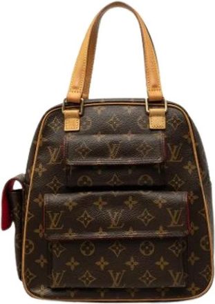Louis Vuitton Pre-owned Excentri-Cite Handtas - Dames - Vintage Handtas - Bruin - ONE Size - Leer - Vintage