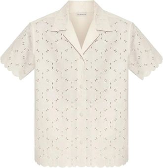 Moncler Camicia in pizzo sangallo - Bianco
