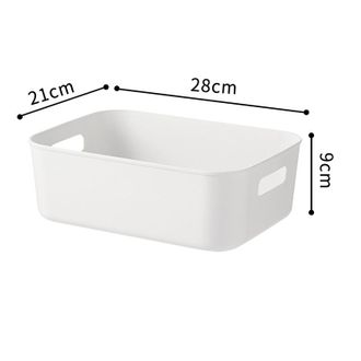 OEM Cestas De Almacenamiento De Pl&aacute;stico, Juego De 6 Cestas De Almacenamiento Apilables Con Asas Para Cocina, Armario, Oficina (blanco)