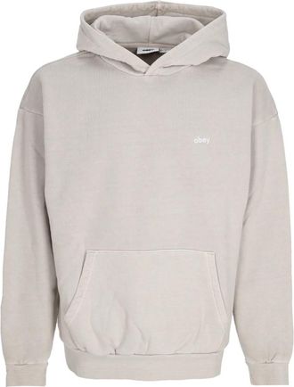 Obey Hoodie Fleece Abbey Stone - Heren - Hoodies - Grijs - XL - Katoen - Hoodies & sweatvesten