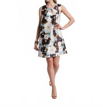 Frances Valentine Jean Keyhole Shift Mini Dress In Morning Dew