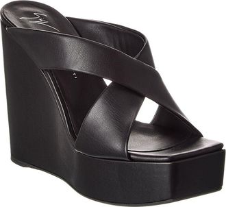 Giuseppe Zanotti Zanilla 90 Leather Wedge Sandal