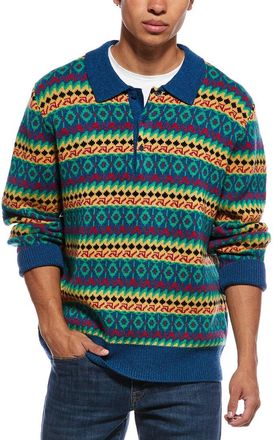 Rowing Blazers Fairisle Wool & Cashmere Polo Sweater
