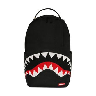 Sprayground Backpacks, male, Black, Size: ONE SIZE Fly Knit Mouth DLX Satin Backpack