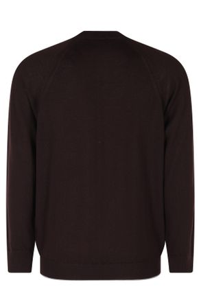 Eleventy Double-Collar Wool Crewneck Sweater