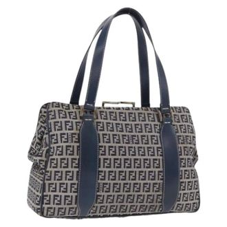 Fendi Pre-owned Zucchino Canvas Hand Bag - Dames - Pre-owned - Veelkleurig - Maat: ONE Size Leer