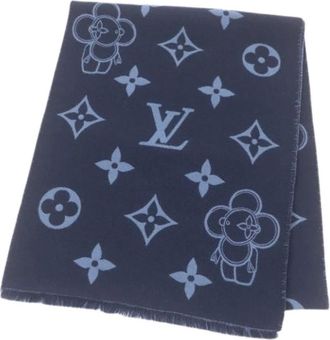 Louis Vuitton Pre-owned Scarves, male, Blue, Size: ONE SIZE Pre-owned Monogram Stole
