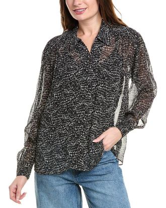 Rag & Bone Emmy Printed Silk-Blend Top