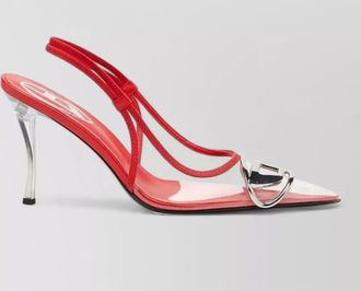 Diesel logo-embellished slingback pumps