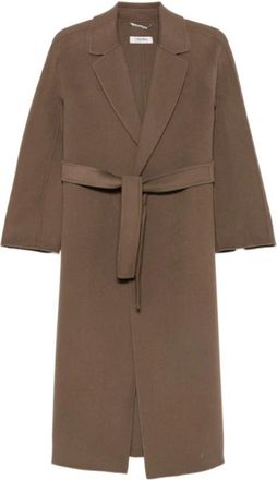 Max Mara Belted Coats - Dames - Jas met riem - Bruin - M - Jassen