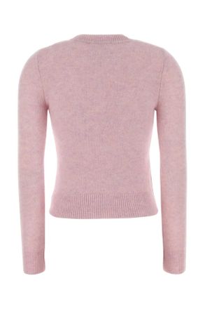 Isabel Marant Womens Pink Stretch Alpaca Blend Isadora Sweater Mauve Maglieria