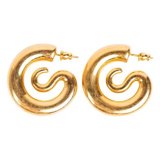 Panconesi Gouden Hoop Oorbellen met Leuk Design - Dames - Oorbellen - Geel - ONE Size - Accessoires