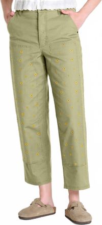 Toad & Co Juniper Utility Pant In Yucca Embroidery