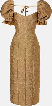 Markarian Farrah floral brocade midi dress