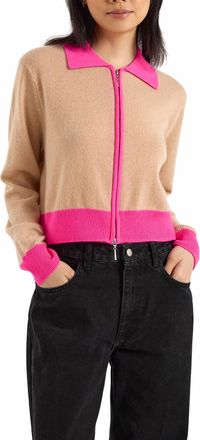 Brodie Katy Colour Pop Jacket In Soft Camel/diva Pink