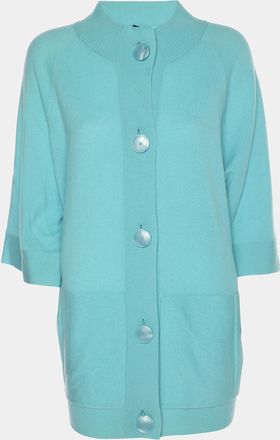 Basler Blue Knit Buttoned Sweater