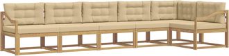 vidaXL Conjunto De Sof&aacute;s De Exterior 4 Uds. Y Beige Poli&eacute;ster Vidaxl