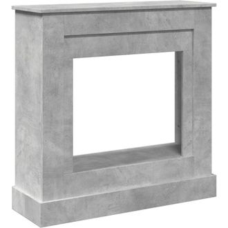 vidaXL Fireplace Surround Concrete Grey 90x30x90 cm Engineered Wood Vidaxl