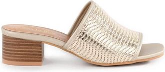 Seychelles Womens Pepper 2 Woven Mid Heel Sandals In Gold