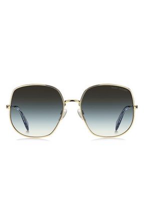 Marc Jacobs 59mm Gradient Square Sunglasses in Gold Blue/Grey Green at Nordstrom