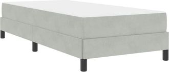 vidaXL Cama Box Spring Con Colch&oacute;n Gris Claro 100 X 200 Cm Terciopelo Vidaxl