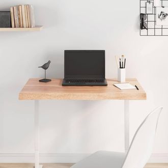 Berkfield Home Table Top Light Brown 80x60x(2-4) cm Treated Solid Wood Live Edge