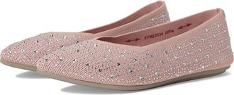 Skechers Womens Cleo Point-Gleam N Glam Ballet Flat, Rose, 4.5 UK