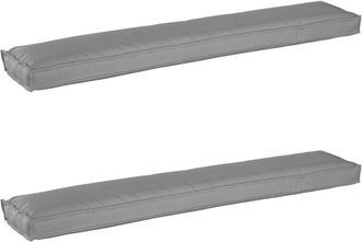 vidaXL Pallet Cushion Set 2 pcs Grey 200 x 40 x 8 cm Oxford fabric Vidaxl