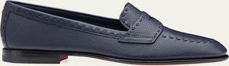 Santoni Marlene Leather Penny Loafers
