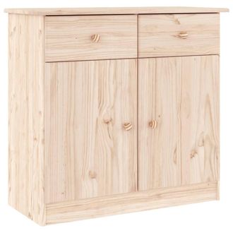 Berkfield Home Sideboard ALTA 77x35x73 cm Solid Wood Pine in Light Tan | Size: 77 x 35 x 73 cm