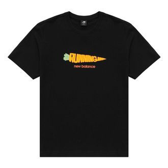 New Balance Running Graphic Tee Asia Sizing Black Orange AMT31331-BK