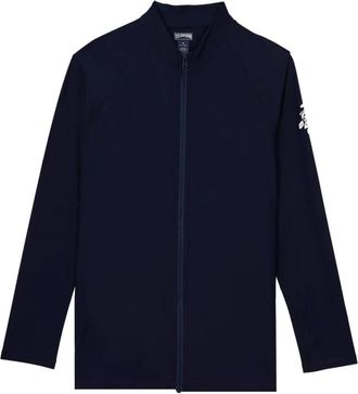 Vilebrequin UV-bescherming Lange Mouw Rits Rashguard - Heren - Vesten met rits - Blauw - 3XL - Leer - Hoodies & sweatvesten