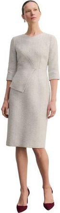 The Fold Eaton Signature Tweed Dress in Ivory at Nordstrom, Size 10