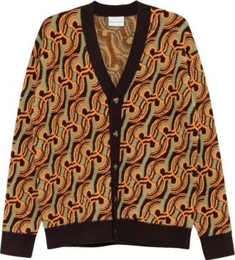 Dr&ocirc;le de Monsieur Truien & Vesten, Heren, Veelkleurig, XL, Abstract-Patroon Jacquard-Gebreide Vest