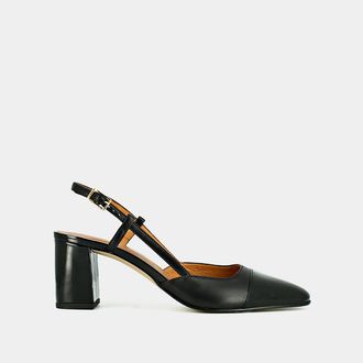 Jonak Leren pumps met hoge hak Dhapop