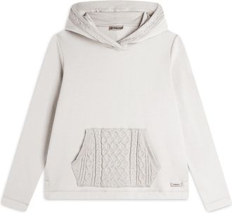 Freddy Felpa con cappuccio e tasca a marsupio in tricot a trecce