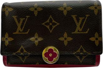 Louis Vuitton Brown Pink Monogram Leather Wallet (Bi-Fold) (Pre-Owned)