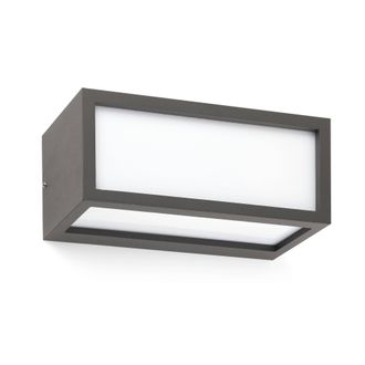 Netlighting Tejo 1 Light Outdoor Wall Light Dark Grey IP54 E27