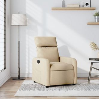 vidaXL Vidaxl - Sill&oacute;n Reclinable De Tela Crema