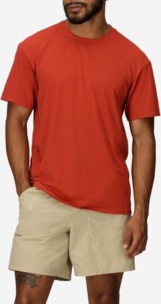 Marmot AirExchange SolarShield UPF Crewneck T-Shirt in Sumac at Nordstrom, Size Xx-Large
