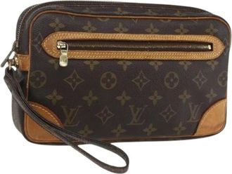 Louis Vuitton Pre-owned Clutches, female, Brown, Size: ONE SIZE Pre-owned Canvas Clutch