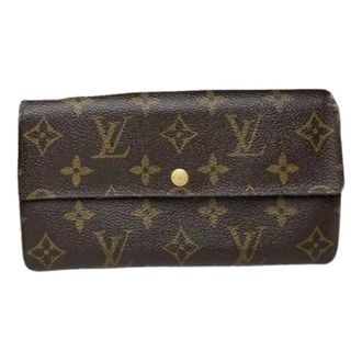 Louis Vuitton Pre-owned Wallets, female, Brown, Size: ONE SIZE Pre-owned Leather Wallet