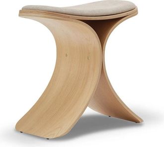 Gejst Luno Hocker Oak / Beige Textile